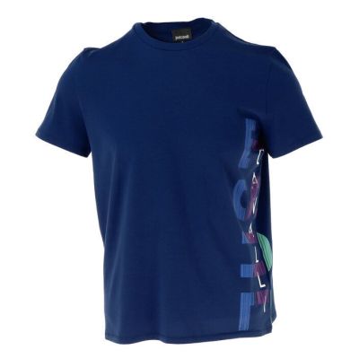 Just Cavalli мъжка синя тениска с лого