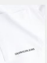  Calvin Klein Jeans мъжка бяла блуза с дълъг ръкав и голямо лого