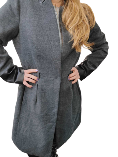 MOLLY BRACKEN дамско палто с кожени елементи