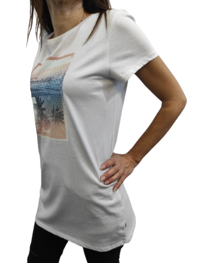 O`NEILL дамска бяла тениска с щампа