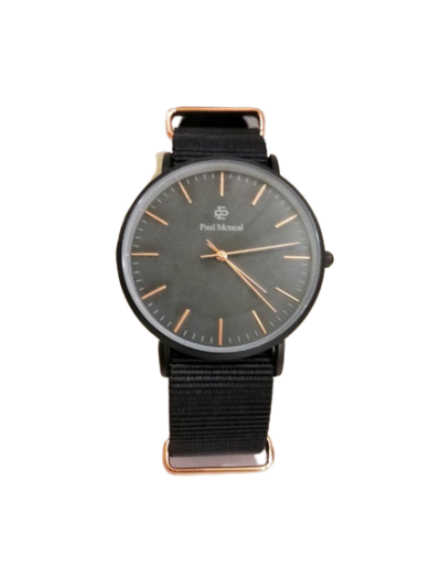 Paul McNeal унисекс часовник в черен цвят