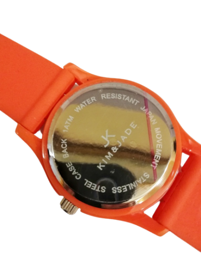 Kim & Jade дамски часовник с оранжева каишка