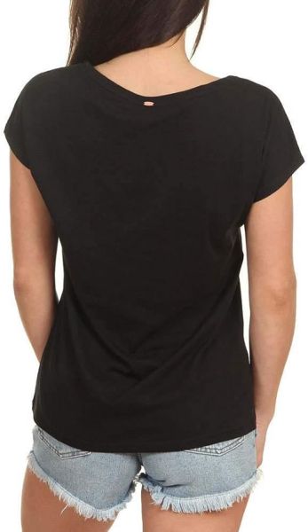 O`NEILL дамска черна тениска с бродирано лого
