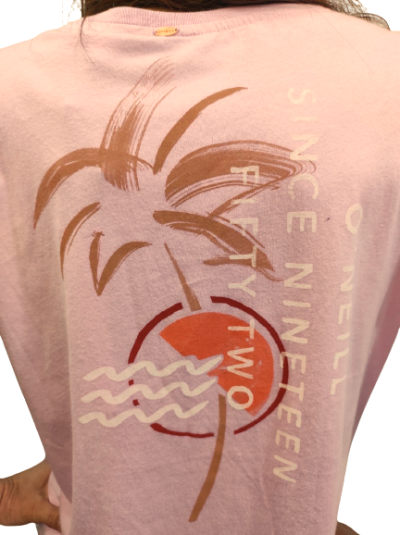 O`NEILL дамска розова тениска с лого
