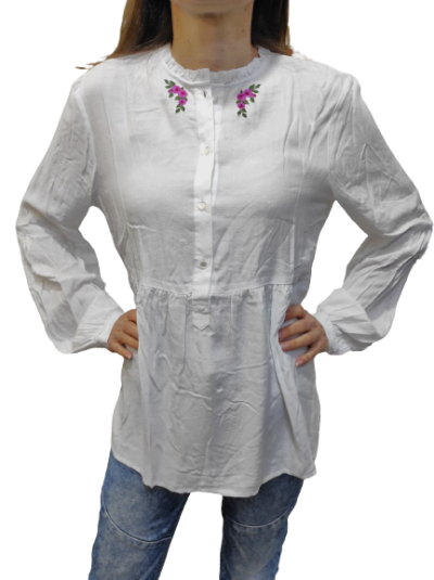 OVS дамска бяла риза от вискоза